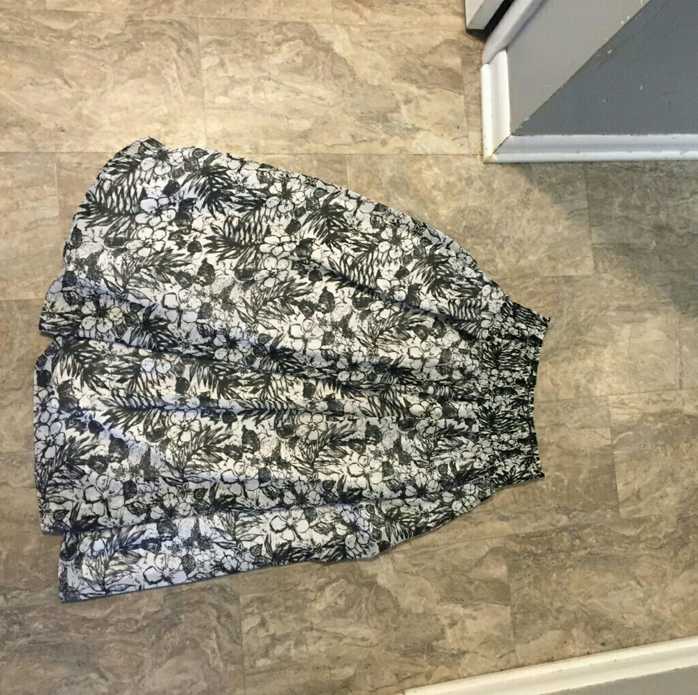 A black and white skirt